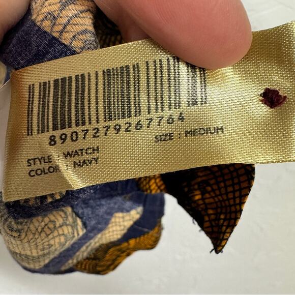 Rare Rabbit Blue Orange Paisley Wave Button Down Shirt Mens M Short Sleeve - Picture 10 of 12